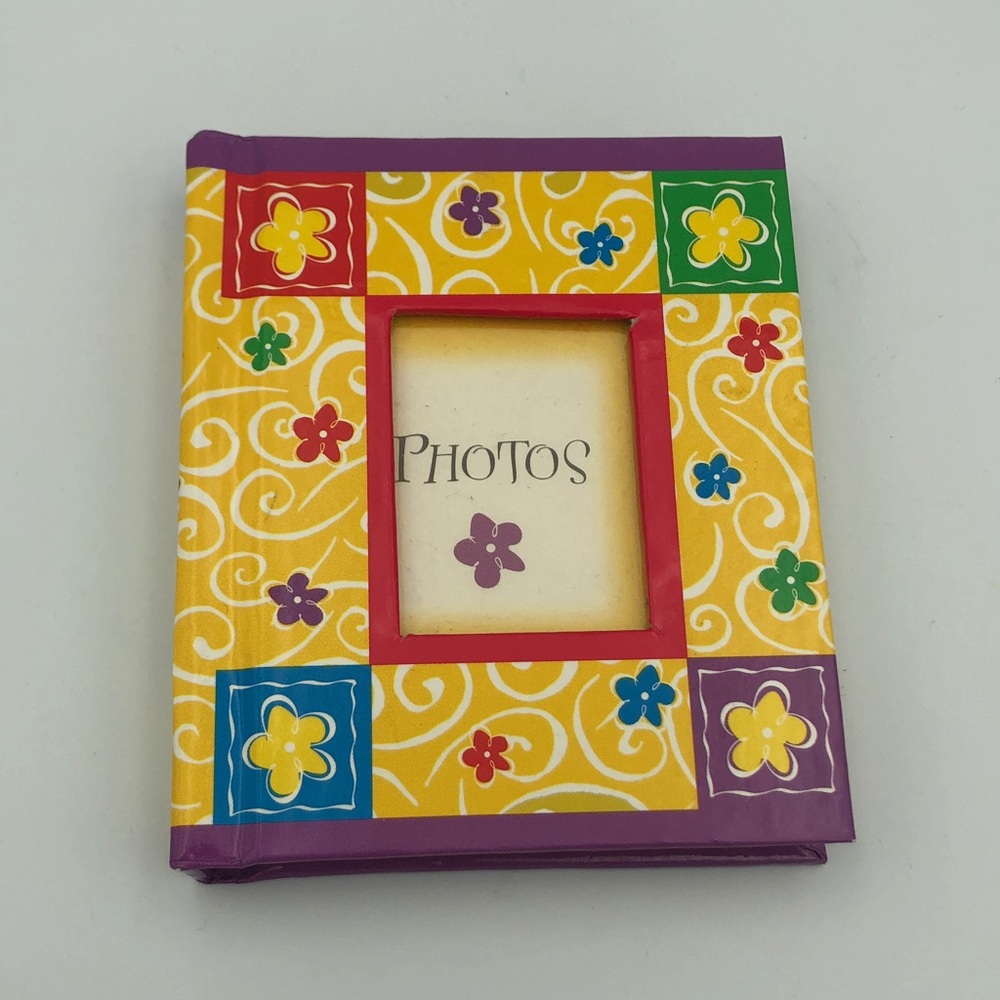 Colorful Floral Photo Album Vintage 1998 Holds 13 Small 2”School Photos